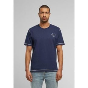 True Religion 트루 종교 티이 - 기본 티셔츠 파란색 6407842