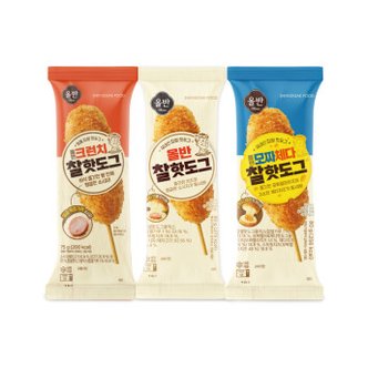 올반 [올반키친] 찰 핫도그80g*10개 + 크런치 찰 핫도그75g*10개 + 모짜체다 찰 핫도그 80g*10개