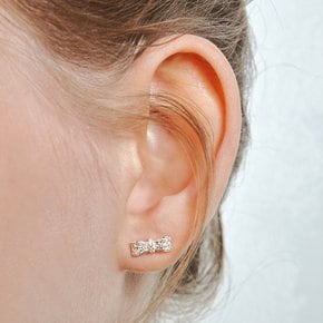 [소아린 착용][sv925] classy ribbon earring