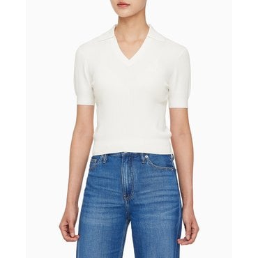 Calvin Klein Jeans 여성 센슈얼 립 베이비 폴로 스웨터(J223932)