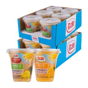 후룻컵 혼합 198g x 12개 (파인애플6+망고6) / 간편 컵과일
