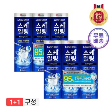 엘지생활건강 페리오 클링스 스케일링케어 100g*3 (쿨링민트) x2개