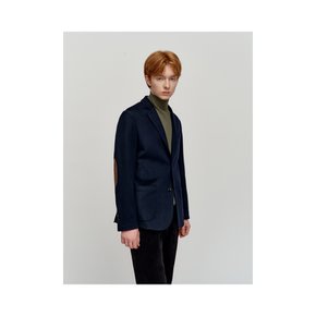 Cashmere Blended Two-button Jacket_Navy