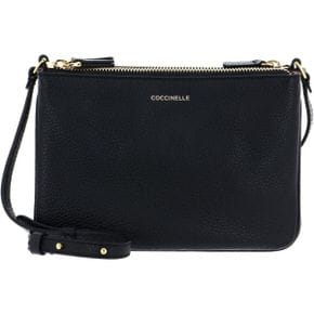 독일 코치넬리 숄더백 가방 1865663 Coccinelle Trinity 레더 Shoulder Bag 21 cm 블랙