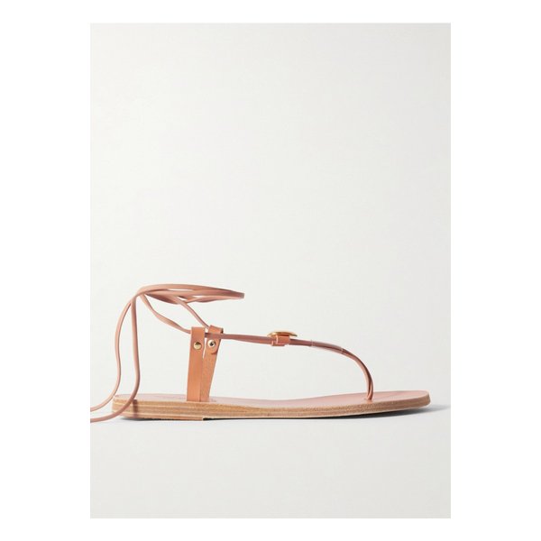 페르세포네 장식 가죽 샌들 베이지 1647597333898734