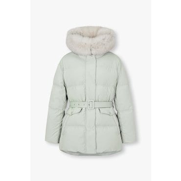 GCUT [지컷24F/W]퍼 후드 오버 핏 벨티드 다운 자켓(7254417129)