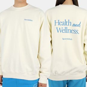 22 F/W 스포티앤리치 공용 뉴헬스 크루넥 맨투맨(크림/블루) NEW HEALTH CREWNECK 54764075