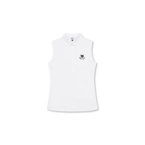 Women Cool Ribbed Polo Sleeveless_WWTCM24320WHX