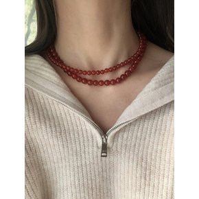 [925silver] Red onyx necklace (2size)