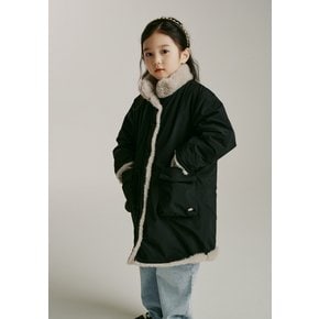 BA62CT02BK 블랙 배이지퍼 리버시블 점퍼코트