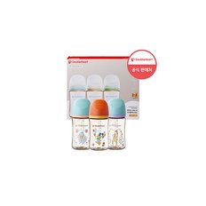 모유실감 3세대 PPSU 디어프렌즈 240ml 트리플팩 (노꼭지)