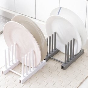 접시받침대 접시정리대 접시거치대 조립식 6칸 접시스탠드