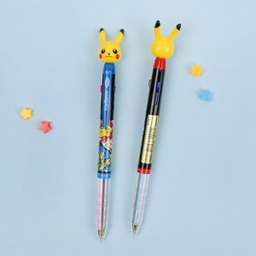 포켓몬스터 마스코트 3색 볼펜 피카츄 캐릭터 멀티펜