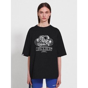 New Big Hearttrack Graphic T Shirt_Black_W