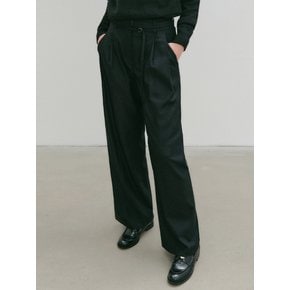 로안 울 턱 벨티드 팬츠 / LOAN WOOL TUCK BELTED PANTS_2colors