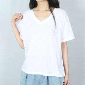 2색 무지 베이직 브이넥 반팔 티셔츠