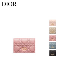 디올 DIOR Caro Glycine 카나지 송아지 가죽 지갑 월렛