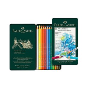 전문가용 수채 색연필 12색 틴케이스
