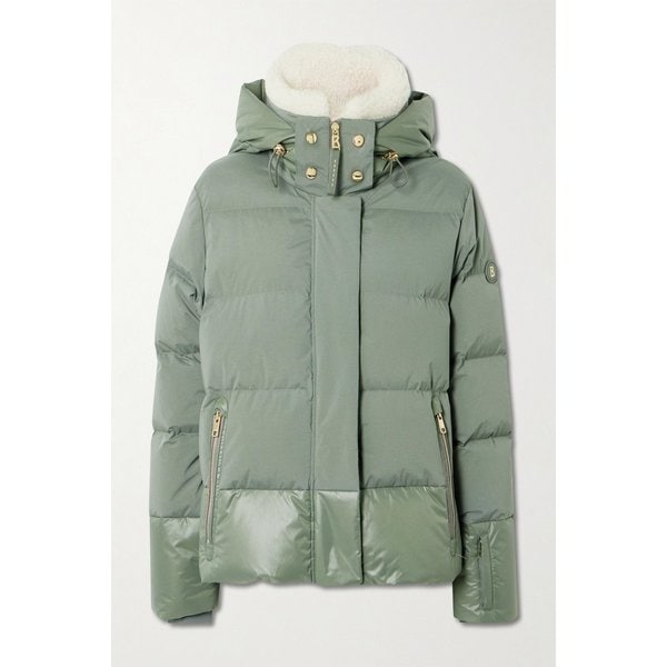 마야 후드 플러시 트림 퀼티드 다운 스키 재킷 46376663162955058