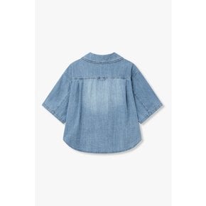 [보브]  스트링 헴 데님 블라우스 7156260006