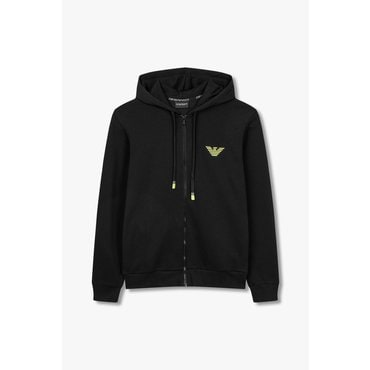 EMPORIO ARMANI 남성 이글 엠브로이더리 라운지 후드 집업(0814338001)