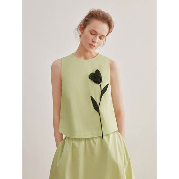 YY_Contrast flower vest