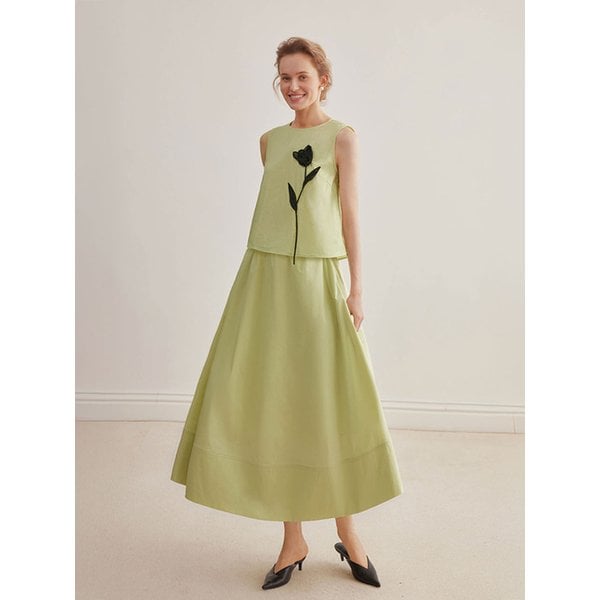 YY_Contrast flower vest