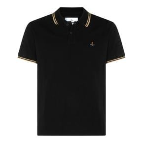 2H01000YJ00AUN401 BLACK COTTON CLASSIC POLO SHIRT