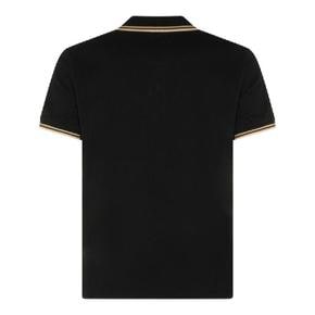 2H01000YJ00AUN401 BLACK COTTON CLASSIC POLO SHIRT