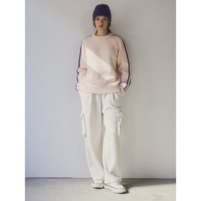 Cargo Knit Banding Trousers_CTB513(White)