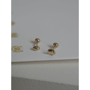 14k pebble & waterdrop piercing