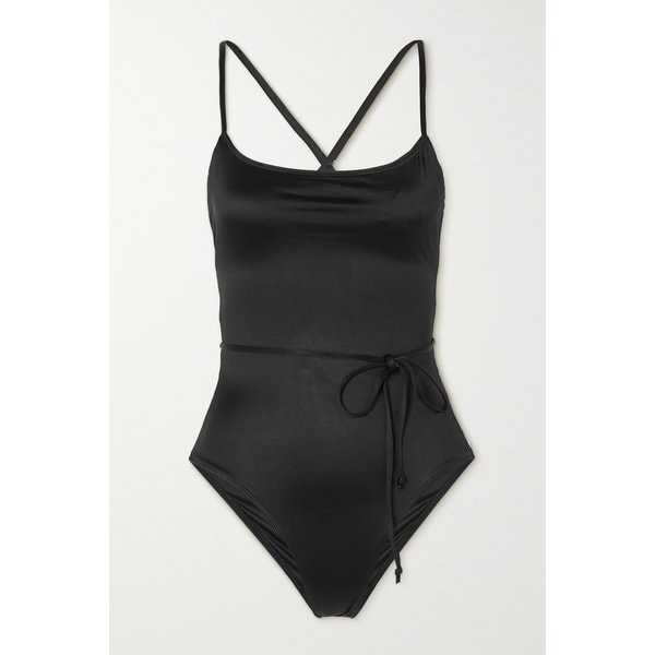 굿아메리칸 베케이 벨티드 스트레치 새틴 원피스 수영복 1647597309548060