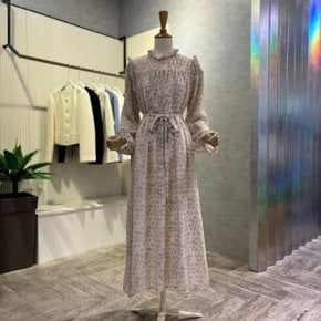 AOZ1HO39C 프릴 프라워 시폰 롱 원피스