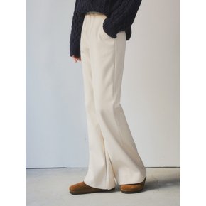 [Essential] Relaxed Boot-cut Banding Slacks_CTB512(Cream)