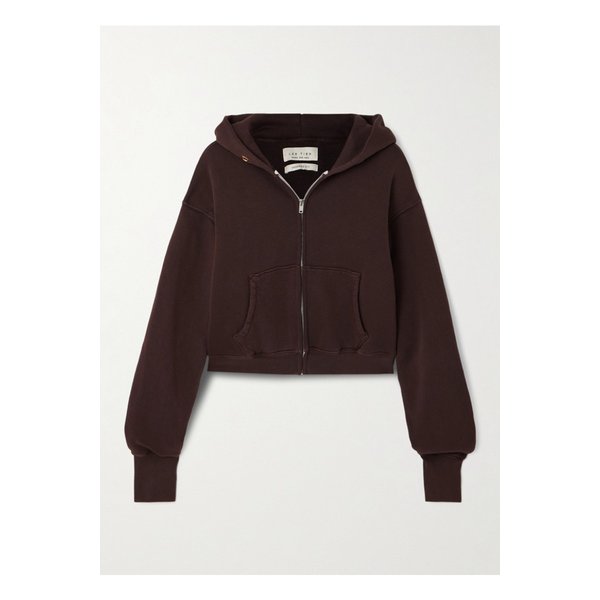 젠다야 크롭 코튼 저지 후디 브라운 1647597349146016