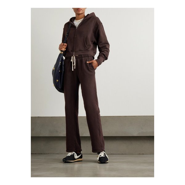 젠다야 크롭 코튼 저지 후디 브라운 1647597349146016