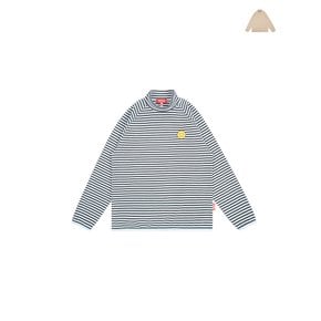 스마일 하이 넥 스트라이프 티셔츠_IB54TR526