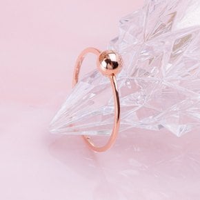 14K 심플 볼 미스 링 금 반지