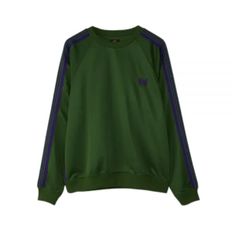 NEEDLES 니들스 Track Crew Neck Shirt - Poly Smooth IVYGREEN (NS245) (트랙 크루넥 셔츠)