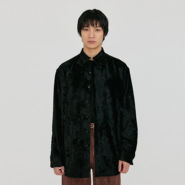 EENK ZOSEF Oversize Shirts with Brooch - Black