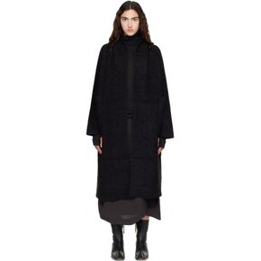 블랙 더블 페이스 롱 코트 AW26C1370Y119 Black B01