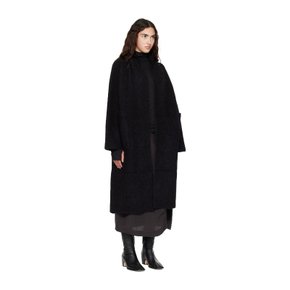 블랙 더블 페이스 롱 코트 AW26C1370Y119 Black B01