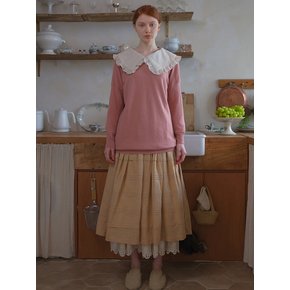 Wrinkle wrap apron skirt