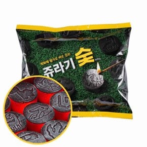 쥬라기숯 캠핑 바베큐 구이용 차콜 400g 튀지않는 바베큐숯 착화제 첨가 간편점화 개별포장