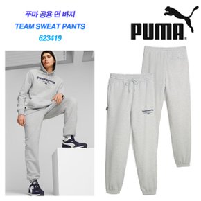 푸마 공용 면 바지 TEAM SWEAT PANTS 623419