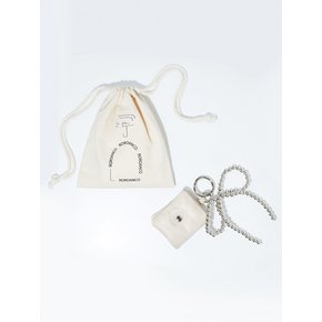 Ballchain Mini Pouch Charm_SILVER