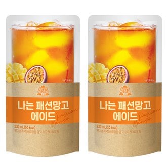  태웅 나는 패션망고에이드 230ml x 40개 파우치 망고음료 편의점음료