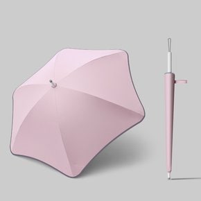 예쁜 둥근 모서리 디자인 우산 파스텔 컬러 반사 스트랩 튼튼한 81CM 긴 손잡이 장우산 대형 심플 학생 성인 어른 장마철 비오는날 필수템 선물