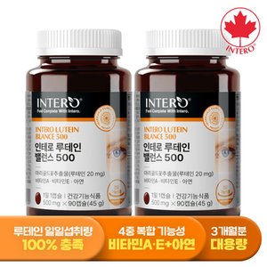 인테로 루테인 밸런스 500 90캡슐 X 2병 (6개월분) 눈건강 비타민A 비타민E