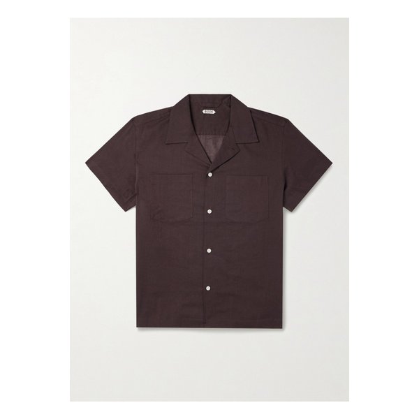 보디 캠프 칼라 코튼 보일 셔츠 브라운 46376663162895598
